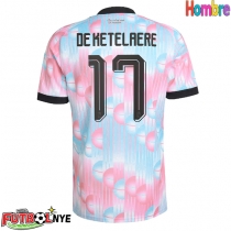 Camiseta Bélgica Charles De Ketelaere #17 Visitante Equipación Mundial 2026 manga corta